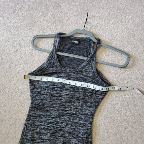 Aritzia Wilfred Free Heathered Open Cut Out Back Stretch Midi Dress XS - Picture 5 of 7